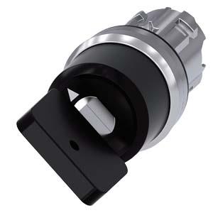 Interruptor de chave Siemens, C, 22 mm, redondo, metal, alto brilho, retirada da chave O