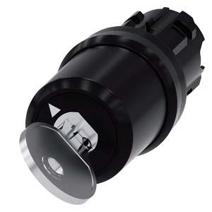 Interruptor de chave Siemens, B, 22mm, redondo, plástico, retirada da chave O