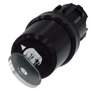 Interruptor de chave Siemens, B, 22mm, redondo, plástico, retirada da chave O