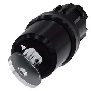 Interruptor operado por chave Siemens, C, 22mm, redondo, plástico, retirada da chave O