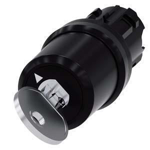 Interruptor de chave Siemens, C, 22 mm, redondo, plástico, retirada da chave O+I