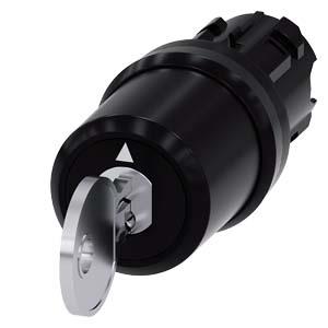 Interruptor de chave Siemens, C, 22 mm, redondo, plástico, retirada da chave II