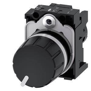 Potenciômetro, 22mm, redondo, plástico, preto, 4,7 kOhm, com suporte