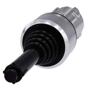 Interruptor mestre, 22mm, redondo, metal, alto brilho, preto, de encaixe