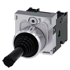 Interruptor mestre, 22mm, redondo, metal, alto brilho, preto, 1NA, 1NA