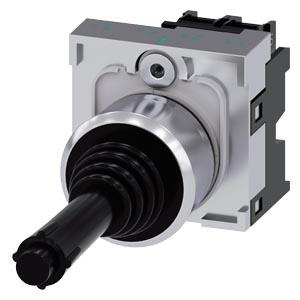 Interruptor mestre, 22mm, redondo, metal, alto brilho, preto, 1NA, 1NA