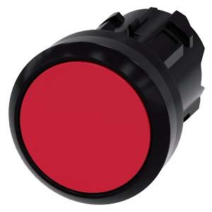 Botão de pressão, 22mm, redondo plástico, vermelho, botão de comando