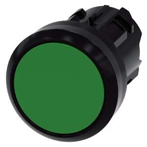Botão de botão de pressão, 22mm, redondo plástico, verde, botão de comando
