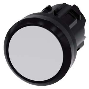Botão de pressão, 22mm, redondo plástico, branco, botão de comando