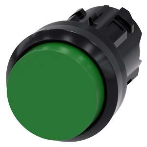 Botão de botão de pressão, 22mm, redondo plástico, verde, botão de comando