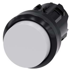 Botão de pressão, 22mm, redondo plástico, branco, botão de comando