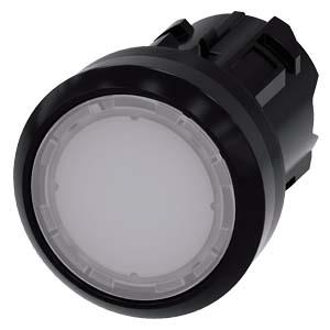 Botão de pressão, iluminado, 22mm, redondo, plástico, branco, botão de comando