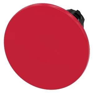 Botão cogumelo, 22mm, redondo, plástico, vermelho, 60mm