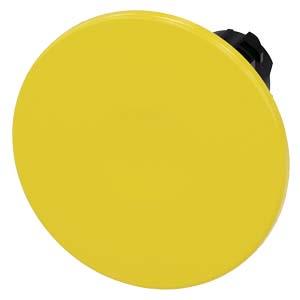 Botão cogumelo, 22mm, redondo plástico, amarelo, 60mm