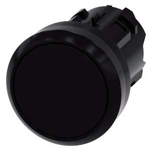 Botão de pressão, 22mm, redondo plástico, preto, botão de comando