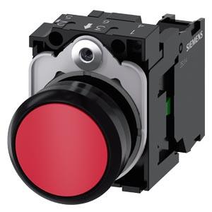 Botão de pressão, 22mm, redondo plástico, vermelho, botão de comando, 1NA