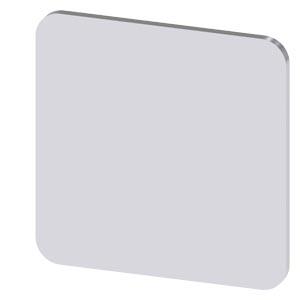 Placa de identificação 22x22mm, placa prata, sem inscrição