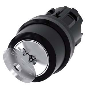 Interruptor de chave RONIS, 22mm, redondo, plástico, retirada da chave I