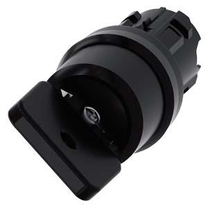 Interruptor de chave O.M.R, 22mm, redondo, plástico, preto, retirada da chave O