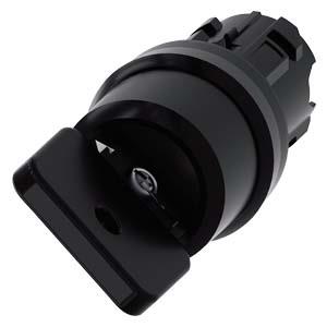 Interruptor de chave O.M.R, 22mm, redondo, plástico, preto, retirada da chave O