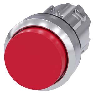 Botão de pressão, 22mm, redondo, metal, alto brilho, vermelho, botão de comando, alto, encaixável