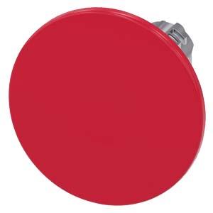 Botão cogumelo, 22mm, redondo, metal, brilhante, vermelho, 60mm