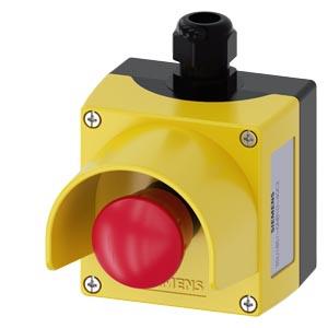 Caixa de AS-Interface para aparelhos de comando 22mm, metal, amarelo, rebordo de proteção