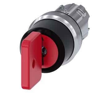 Interruptor de chave O.M.R, 22mm, redondo, metal, brilhante, vermelho, retirada da chave I+O+II
