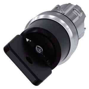 Interruptor de chave O.M.R, 22mm redondo, metal brilhante preto retirada da chave I