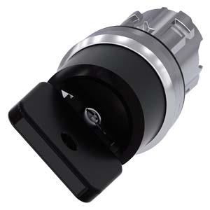 Interruptor de chave O.M.R, 22mm redondo, metal brilhante preto retirada da chave O