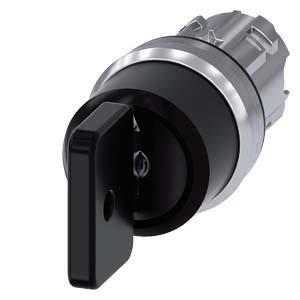 Interruptor de chave O.M.R, 22mm redondo, metal brilhante preto retirada da chave II