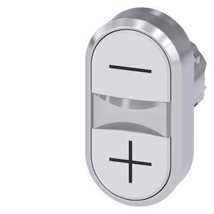 Botão de pressão duplo, 22mm, redondo, metal, brilhante, branco, branco