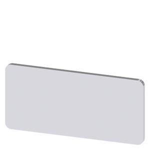 Placa de identificação 12,5x27mm, placa prata, sem inscrição
