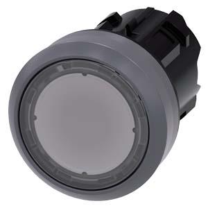 Botão de pressão, iluminado, 22mm, redondo, anel frontal de metal, transparente, botão de pressão
