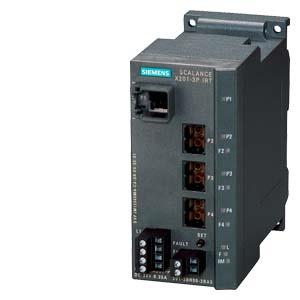 SCALANCE X201-3P IRT, switch gerenciado camada 2, 1x RJ45, 3x POF SC RJ