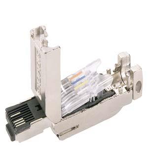Plugue IE FC RJ45 180, con. encaixe RJ45 c/ peça conexão FC, 180 graus, 1 unid.