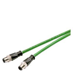 Cabo IE;2 x M12;2x2;3m;2 x cod.D;IP65,IP67;Cat5e;PVC;parcialmente robusto