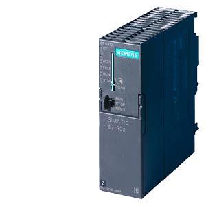 SIMATIC S7-300, CPU 312 com interface MPI, fonte de alimentação de 24V DC integrada e memória de trabalho de 32kB. Requer cartão de memória MMC igu...