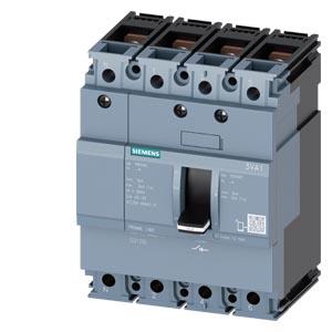 Seccionador de corte em carga 3VA1 IEC Frame 160 de 4 polos SD100, In=125A sem proteção contra sobrecarga