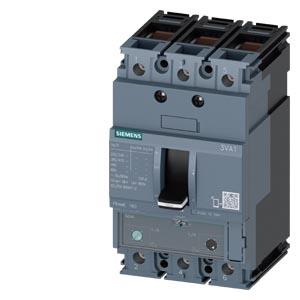 disjuntor 3VA1 IEC Frame 160 classe da capacidade de interrupção M Icu=55kA @ 415V de 3 polos, proteção de sistemas TM240, ATAM, In=160A proteção c...