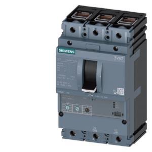 disjuntor 3VA2 IEC Frame 160 classe da capacidade de interrupção M Icu=55kA @ 415V de 3 polos, proteção de motor ETU350M LSI, In=63A proteção contr...