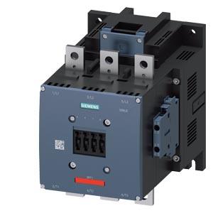 Contactor, AC-3e, 400A/200kW/400V, 3 polos, AC/DC220-240V, 2NA+2NF, calha de ligação/ligação com parafuso
