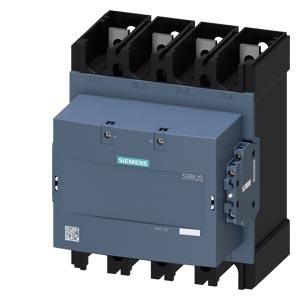 Contator, AC-1, 525 A/400 V/40 °C, S12, de 4 polos, AC 24-60 V, DC 20-60 V, 2NO+2NF