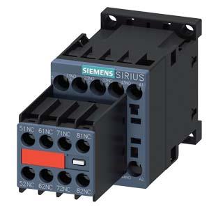 contator auxiliar, 4 NA + 4 NF, CA 110 V, 50 / 60 Hz, tamanho S00, conexão parafusada, interruptor auxiliar não removível