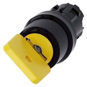 Interruptor de chave O.M.R, 22mm, redondo, plástico, amarelo, retirada da chave I