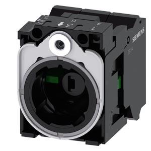 Suporte para 3 módulos, metal, 1NA, 1NA, módulo LED, branco, CA/CC 24 V