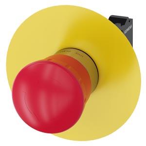 Botão cogumelo de parada de emergência, 22 mm, redondo, metal, vermelho, 1NF 1NF, terminal de mola