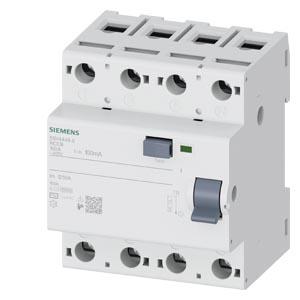 Disjuntor de corrente de fuga, 4 polos, tipo CA, In: 100 A, 100 mA, Un CA: 400 V