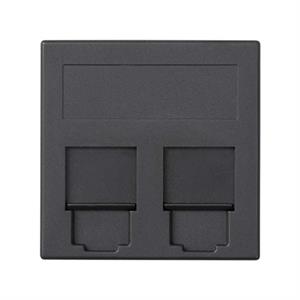 PLACA 500CIMA P/ 2 RJ45 GRAF