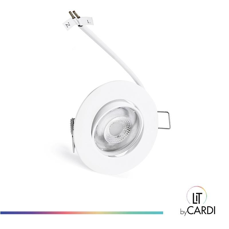 Spot Downlight, D82*30mm, 5W, IP20, 3000K, 450lm, 90lm/W, BA60°, On/Off,White